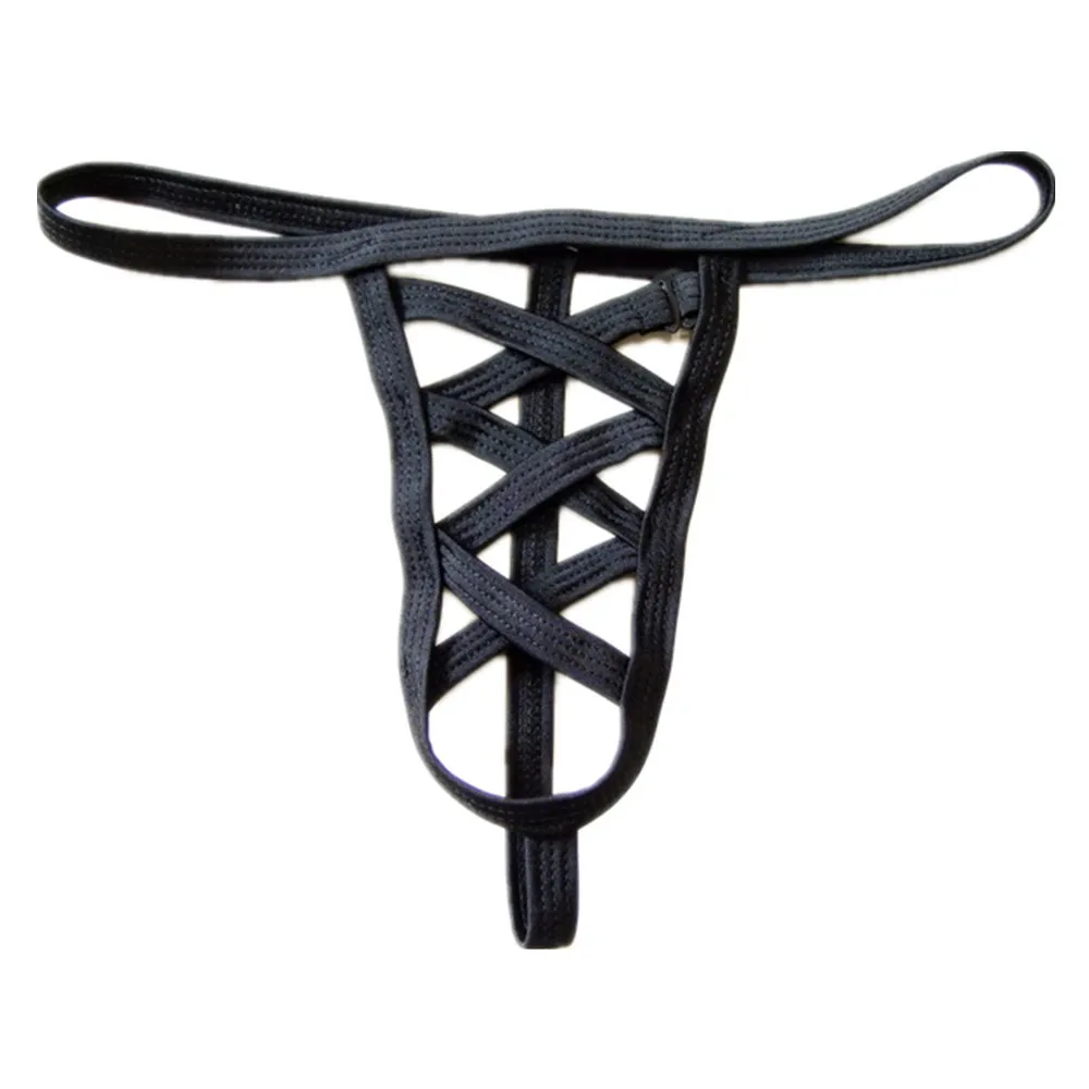 

Man Micro Thong Tie Rope Sexy G-String For Mens Secret Unruliness Nylon Comfortable Briefs Low Waist