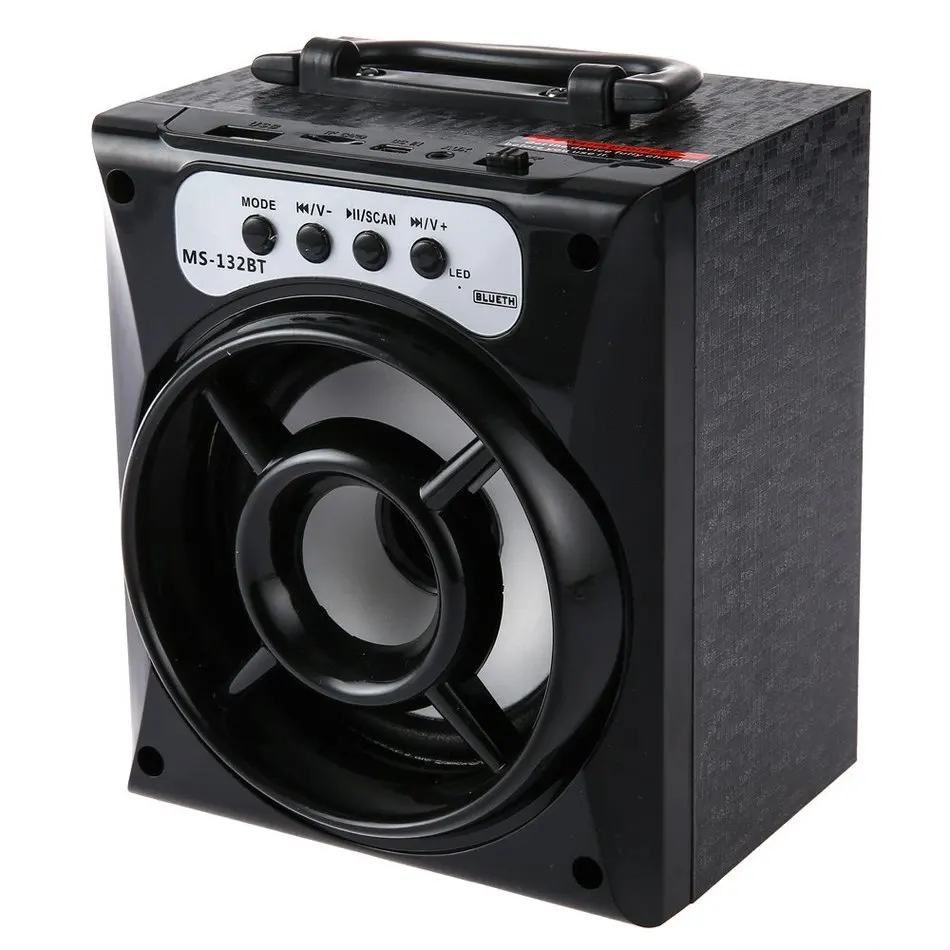 Gaosa Ms 132bt Mini Portable Wireless Bluetooth Square Speaker Support Fm Radio Led Shinning Tf Micro Sd Card Music Playing Fm Radio Led Radio Ledmini Portable Aliexpress
