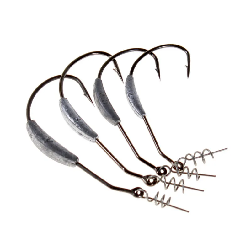 

5pcs Exposed Lead Jig Head Barbed Lead Hook 2g 2.5g 3g 5g 7g Offset Fishing Hook Fish Hooks Fit for Texas Rigs Fishing Tackle