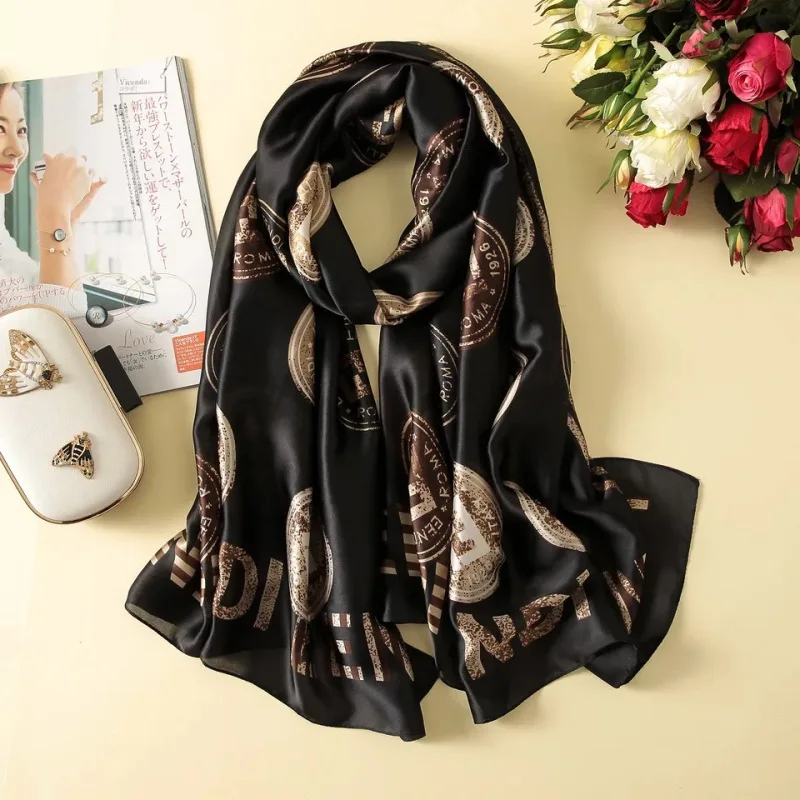

Classic summer women beach scarf silk scarves female shawl women Foulard cover-ups ladies wrap bandanna free shipping muffler
