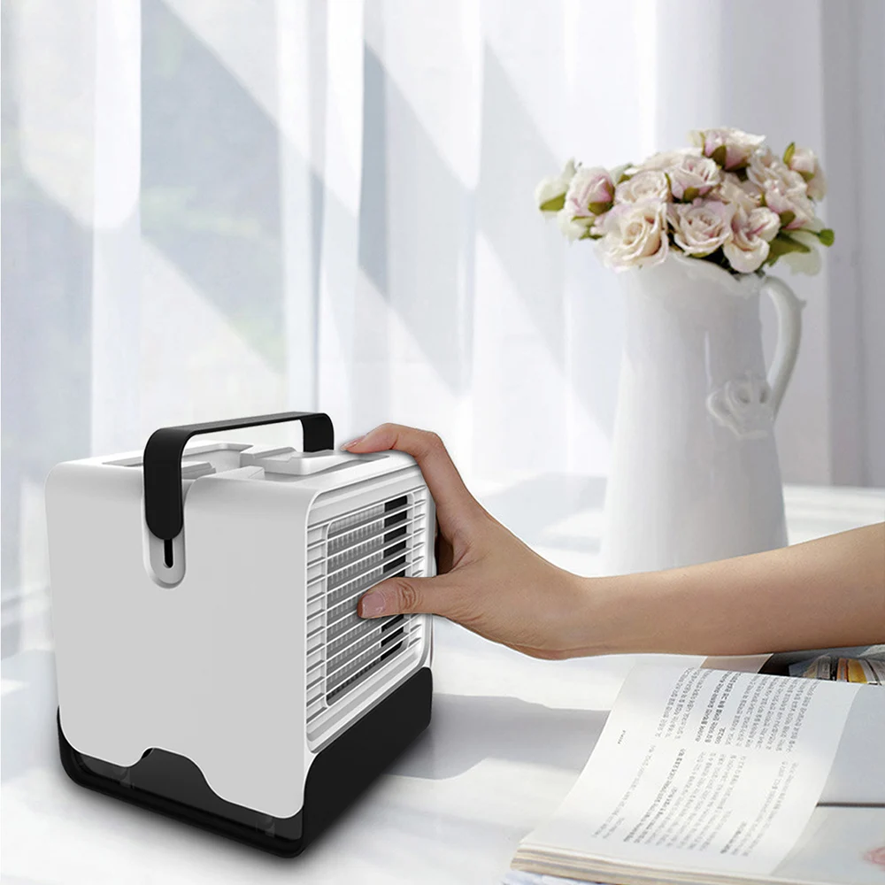 

Small Air Conditioning Appliances Mini Fans Air Cooling Fan Humidifier Portable Conditioner Foldable Handle Desktop Air Cooler