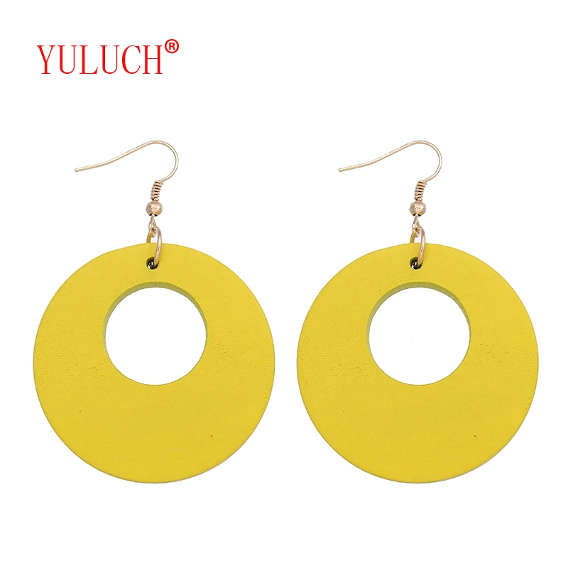 

YULUCH Designer new pattern multi-color round hollow pendant for fashion ethnic women's earrings jewelry accessories gifts