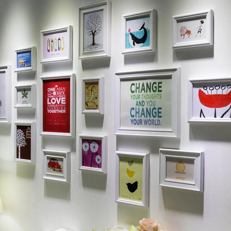 Korean Style Cheap Photo Frame,High Quality Cute Love Wall Frame,White