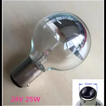 Ba15d 15 мм База 24 В 25 Вт медицинский бестеневые лампа вставить кнопку одно отверстие холодной лампочки хирургические лампочки Вайоминг 24 В 25 Вт