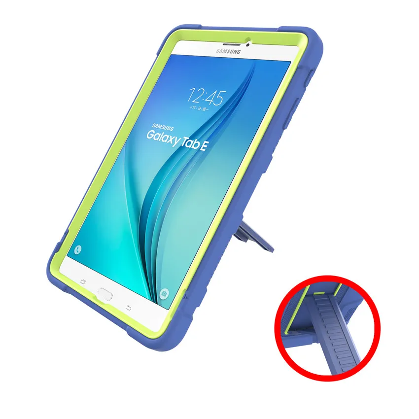 MAX-Q противоударный Броня твердой резины Kickstand Защитный чехол для Samsung Galaxy Tab E 9,6 T560 T561 Силиконовые Heavy Duty Прочный