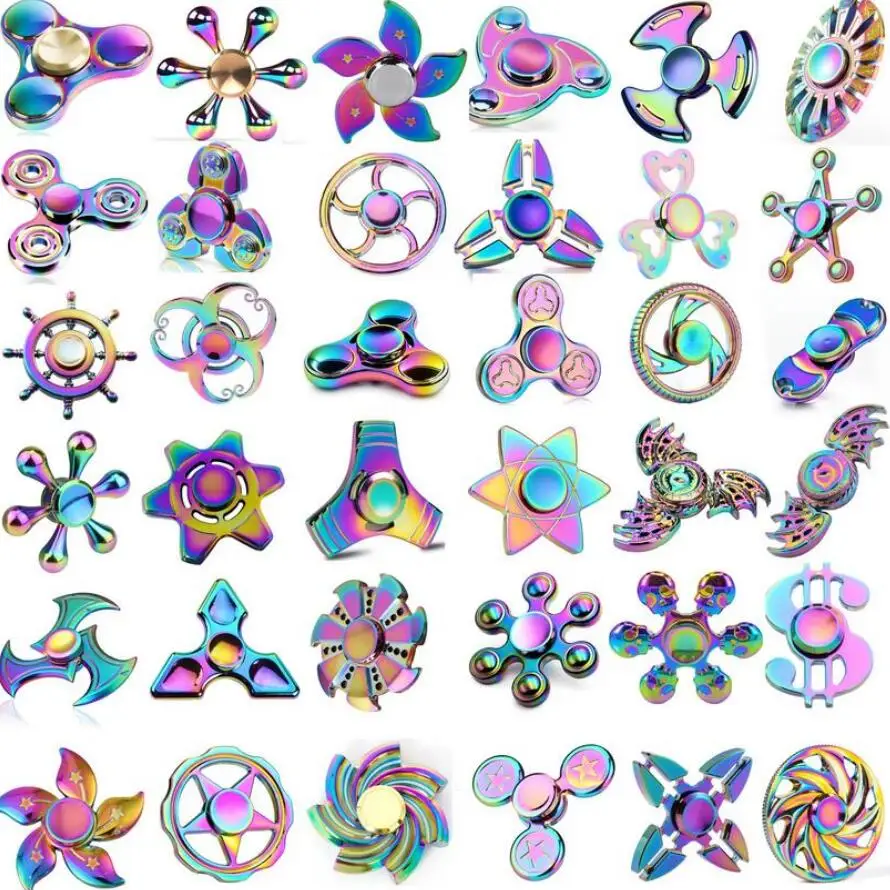 

Rainbow Colorful Multicolor Star Dragon Eyes Crab Cat Footprint CKF Fidget Metal Spinner Anti Stress Christmas Birthday Gift