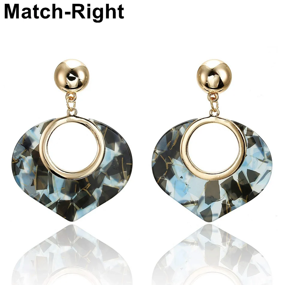 

Match-Right Fashion Trendy Earrings for Women Big/Acrylic/Statement/Heart/Long/Dangle/korean/Drop Earrings Women Jewelry SP611