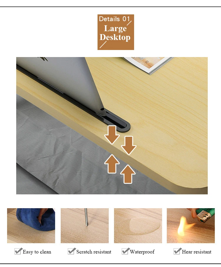 Suporte de Laptop Dobrável Ergonômico Portátil Cama Mesa Notebook Tablet Computador de Mesa Mesa para Mobiliário de Casa para o Sofá Cama 13 Mesas de computador