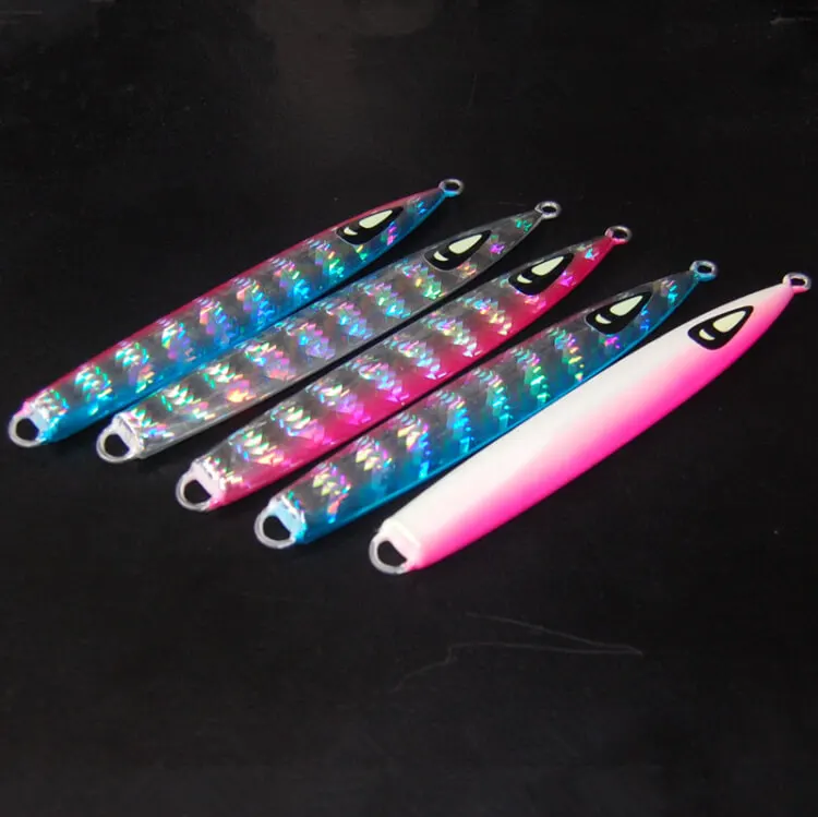 Borboleta de Metal Isca de Pesca Isca de Atum Micro Jig Baixo Jigging Gabaritos Atum Iscas Biônico Artificial Crankbait Snapper 5 Pcs 150g - 200g 6 Metal Jig Isca De Pesca Baixo Jigging