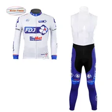 2016 New Arrivals FDJ winter Men’s cycling Thermal Fleece jersey bib pants sets Sport ropa ciclismo pro team cheap-clothes-china