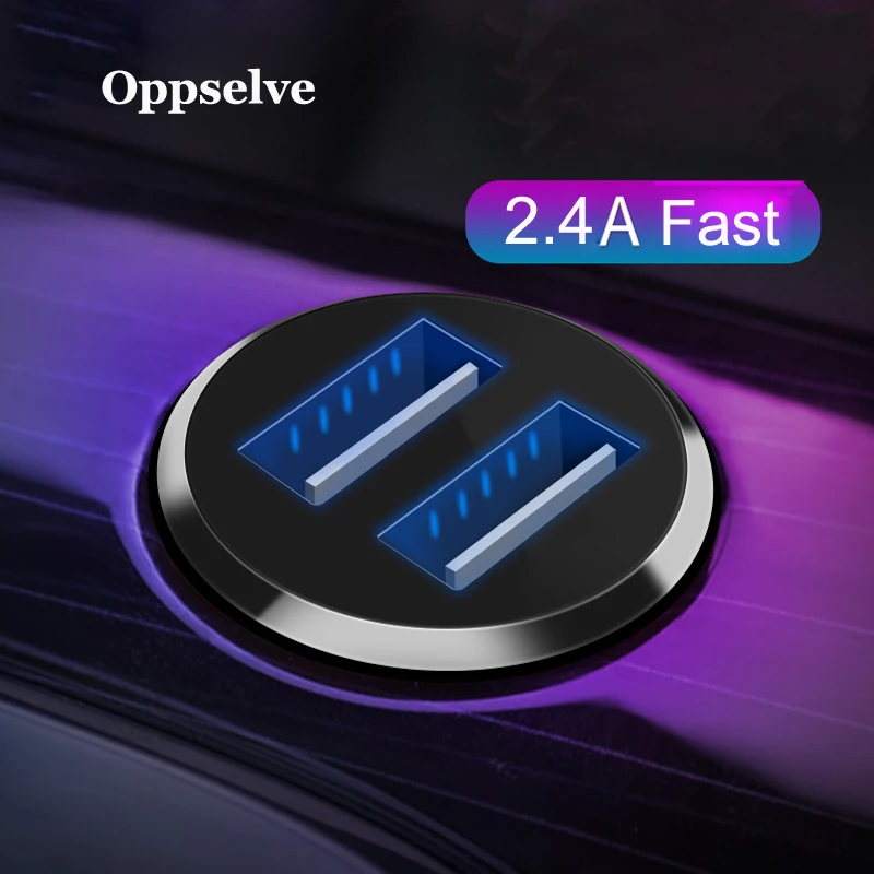 Oppselve شاحن سيارة USB صغير ل فون سامسونج اللوحي 3.1A سريع شاحن سيارة-شاحن المزدوج USB سيارة مهايئ شاحن الهاتف في سيارة