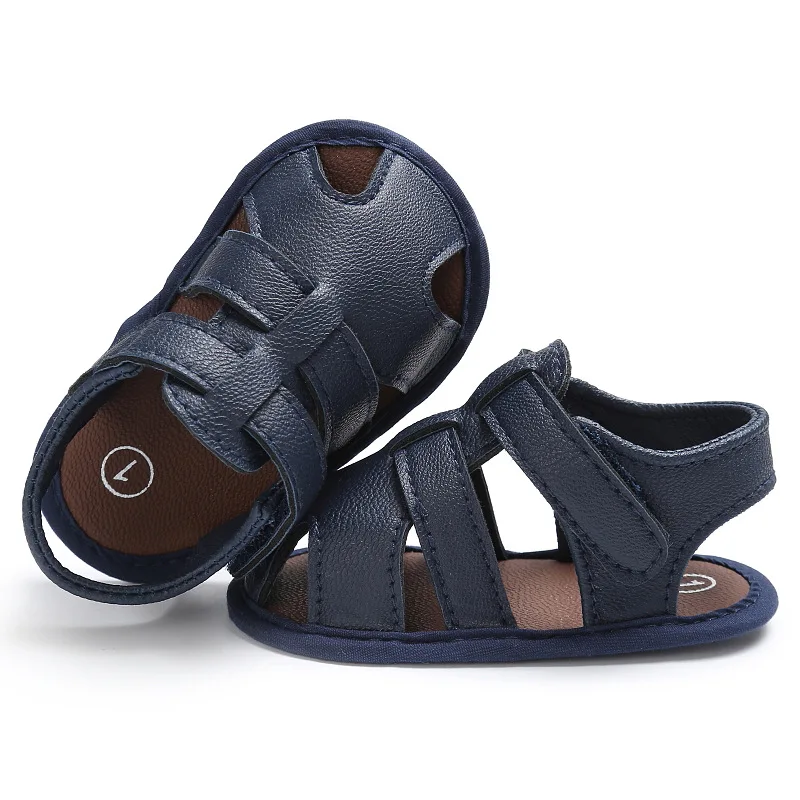 Обувь для маленьких мальчиков; обувь для новорожденных; летняя обувь для малышей; первые ходунки из искусственной кожи для малышей