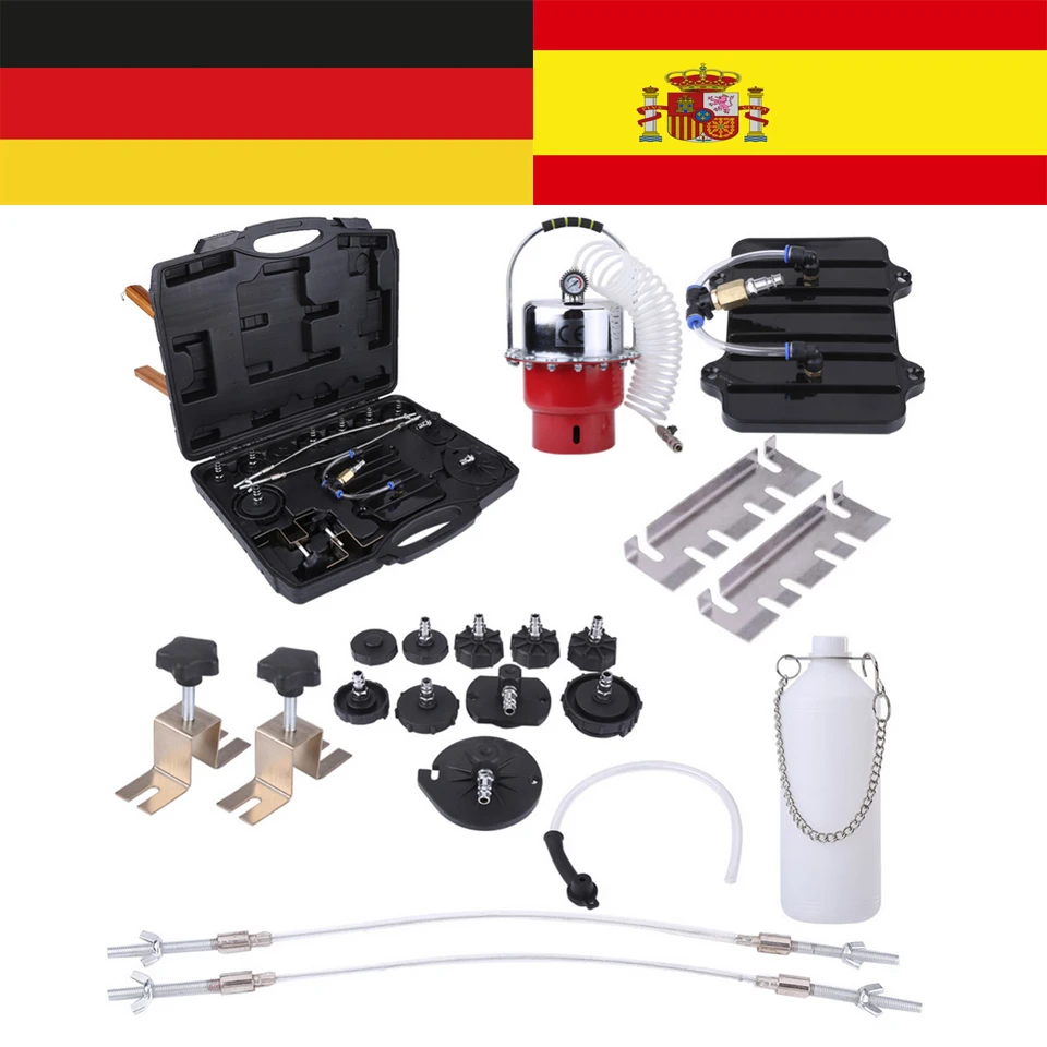 Pneumatic Air Pressure Brake Bleeder Tool Kit Professional Braking