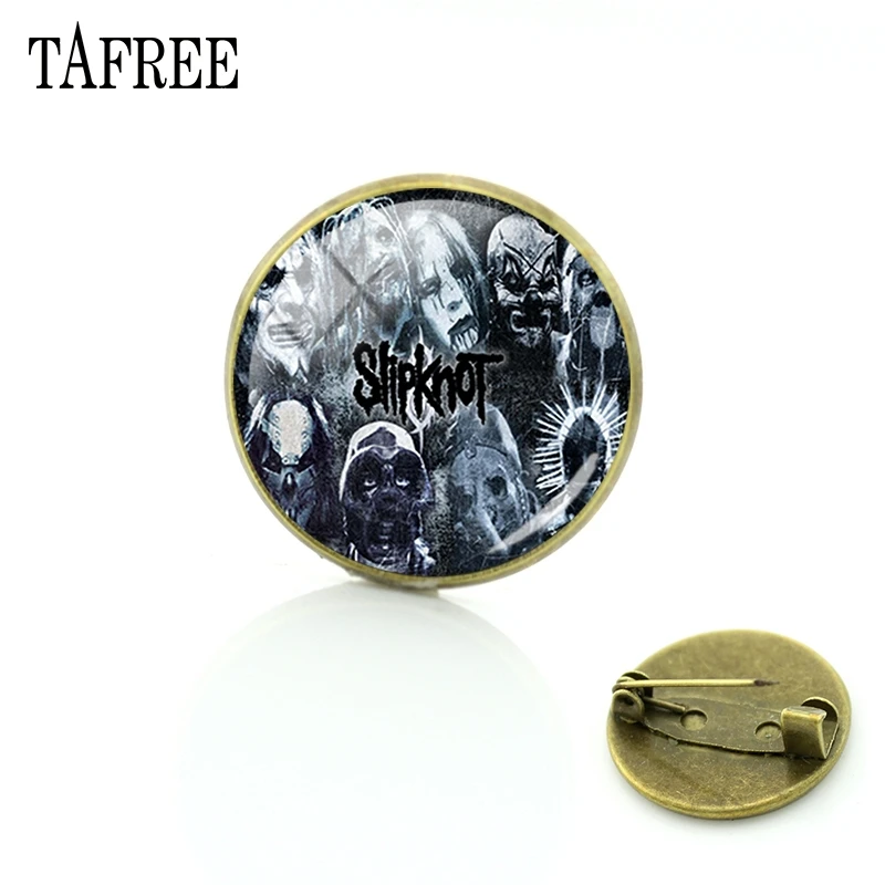 

TAFREE Slipknot Rock Band Vintage brooch Alloy bronze Color Badge Jewelry for Women and Men Pin Fans Gift Jewelry SL74