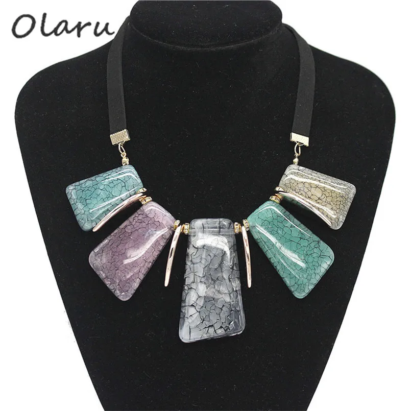 

Olaru 2018 New Maxi Rhinestone Bib Collier Femme Beads Collar Chokers Pendant Statement Necklace for Women Choker Jewelry Hot