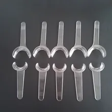 10 pcs Dental Cheek Retractor Mouth Opener Lip Expander T-shape Small & Large Clear White 4 pcs dental orthodontic photographic mirror stainless steel autoclavebale 10 pcs t shape intraoral cheek lip retractor opener