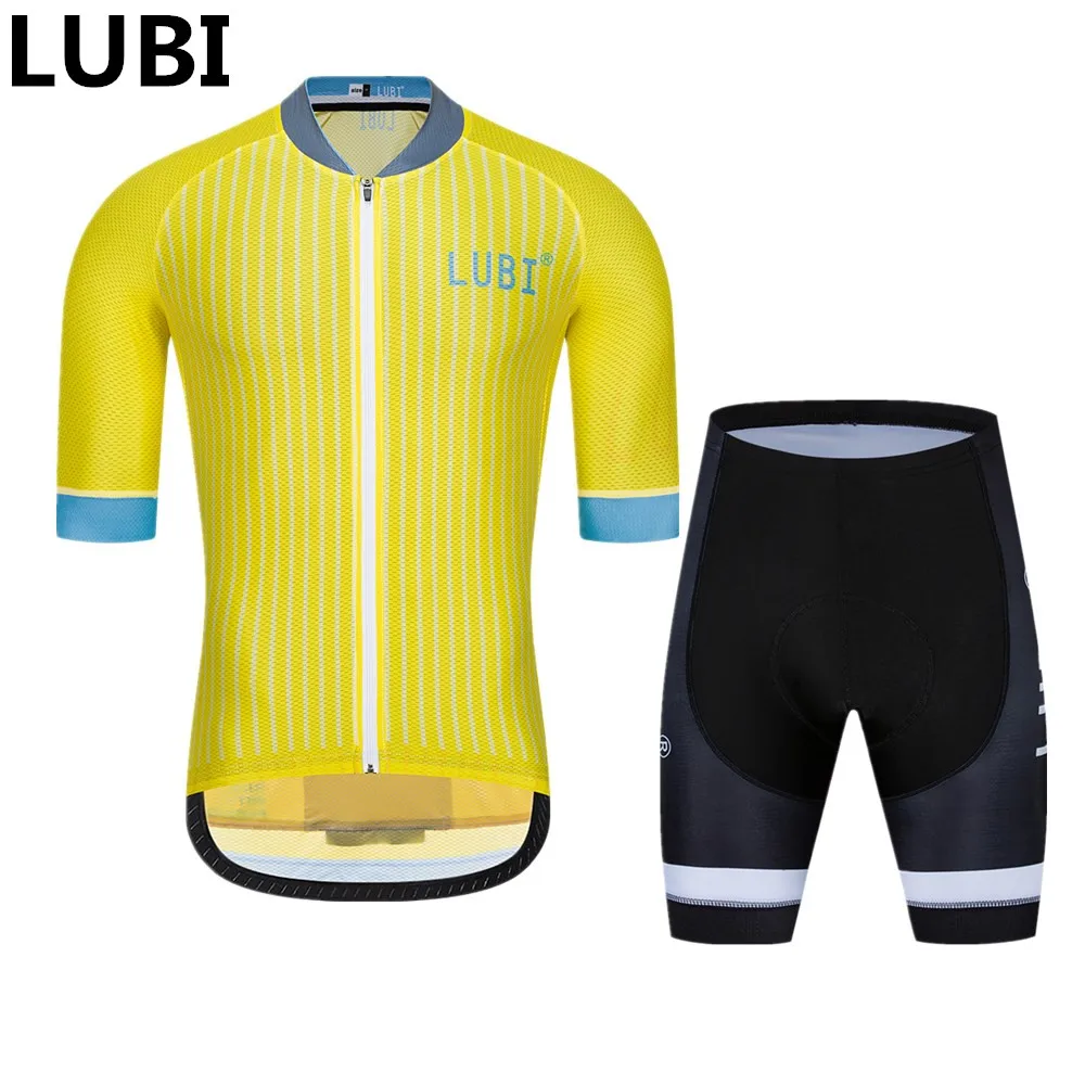 LUBI الرجال الصيف الدراجات جيرسي مجموعة ارتداء للصدمات هلام سادة MTB الجوارب الملابس مجموعات الدراجة الطريق الملابس دعوى روبا Ciclismo hombre