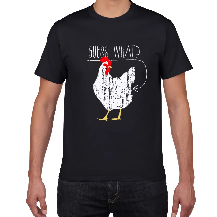 

summer creative funny t shirt men Chicken Butt Printing streetwear Men's tshirt Graphic 100% cotton harajuku top tee men clothes