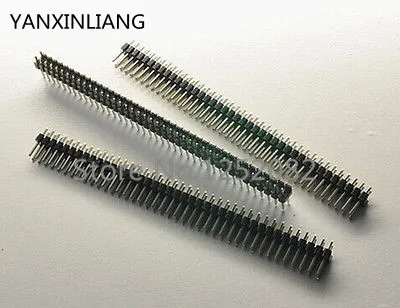 

10 pcs Gold Plated 2.54mm 2x40 Pin 80 Pin Male Pin Header Strip Straight needle