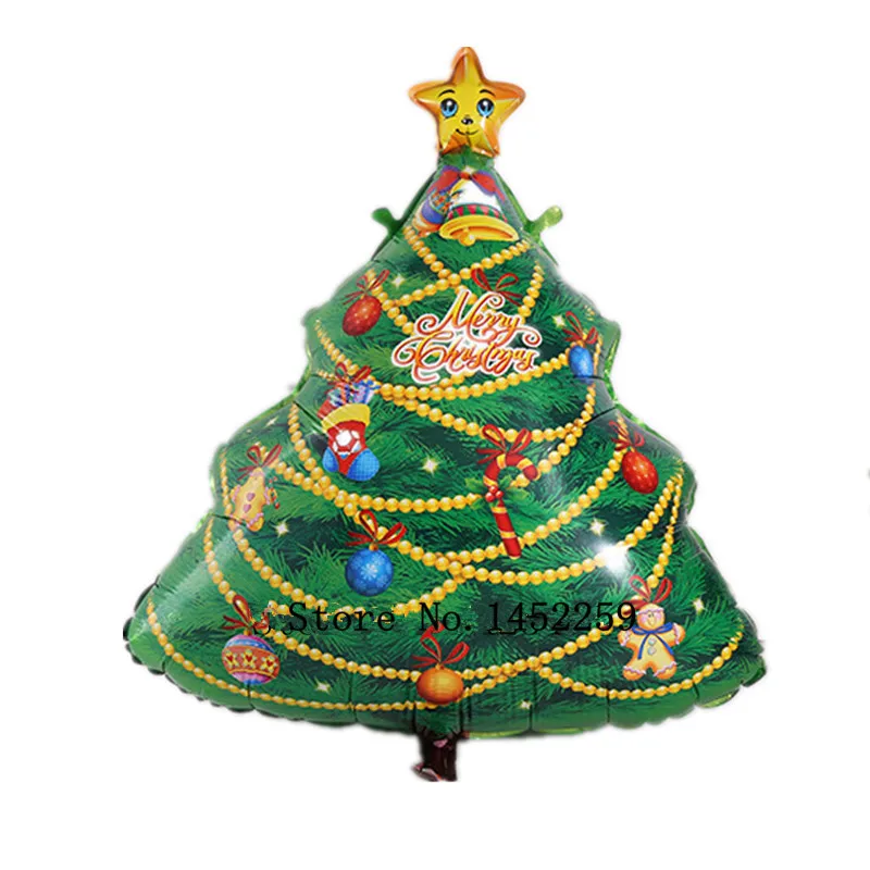 

XXPWJ new 1pcs Christmas tree decoration Christmas party balloon aluminum balloons wholesale V-001