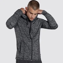 Новые горячие спортивные куртки для бега мужские фитнес тренировки Спортивная одежда для тренажерного зала Топы с капюшоном ветрозащитная теплая верхняя одежда