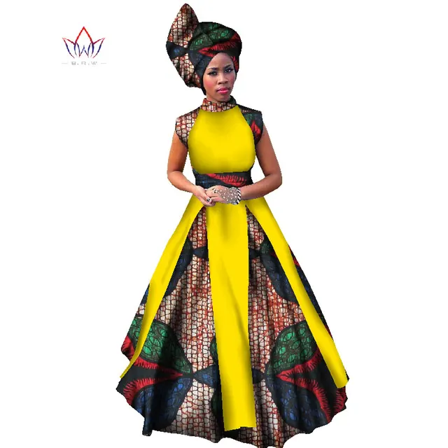 African Dresses for Women Evening Sexy Party Dress Sleeveless Africa ...