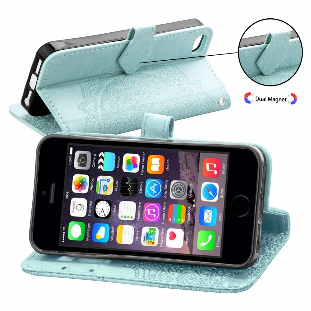 MRGO чехол для iPhone 5 5S, классический дизайн, флип-чехол-кошелек, чехол для iPhone SE, чехол для телефона, кожаный чехол