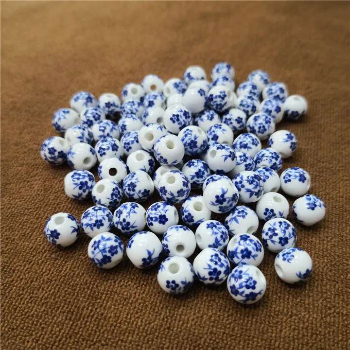 8   8mm Ceramic Loose Beads For Clothing Shoe Hat Accessories Multicolor Beads Hand Made Bracelet Necklace Diy Jewelry Marking 30pcs