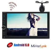 Rear Camera Included !Universal Android 6.0 Double 2Din GPS Car Stereo Head Unit Navigator Support WIFI OBD 3G/4G Radio Receiver