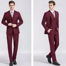 Для мужчин Свадебный костюм белый смокинг жениха для Для мужчин Slim Fit Мужская одежда костюмы Королевский синий бордовый костюм Homme костюмы для выпускного