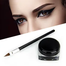 Cosmetic Waterproof Eye Liner Pencil Make Up black Liquid Eyeliner Shadow Gel Makeup Brush Black maquiagem