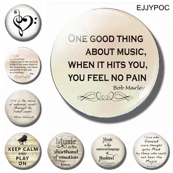 

Only Thing about Music Is 30 MM Fridge Magnet Bob Marley Quote Glass Dome Magnetic Refrigerator Stickers Note Holder Home Decor