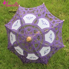 5 шт. маленький Винтажный кружевной вышитый зонтик для свадебной вечеринки, украшение для стола, декор для стены