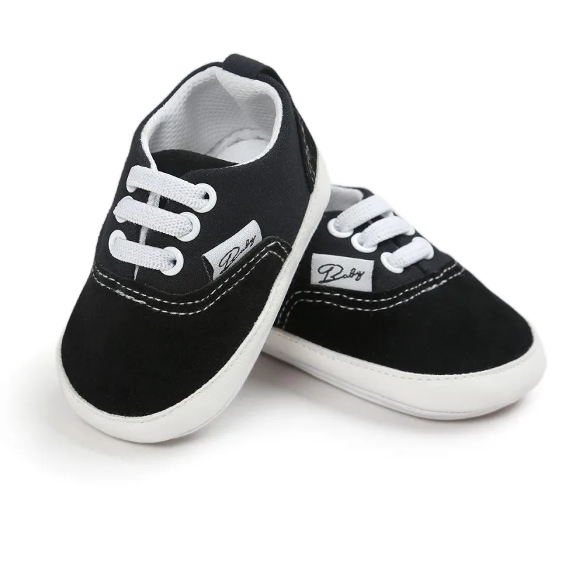 

New Baby Shoes Fashion Toddler Infants Canvas Baby Girl Shoes Baby Boys Shoes First Walkers Solid Color Lace-up Sneaker