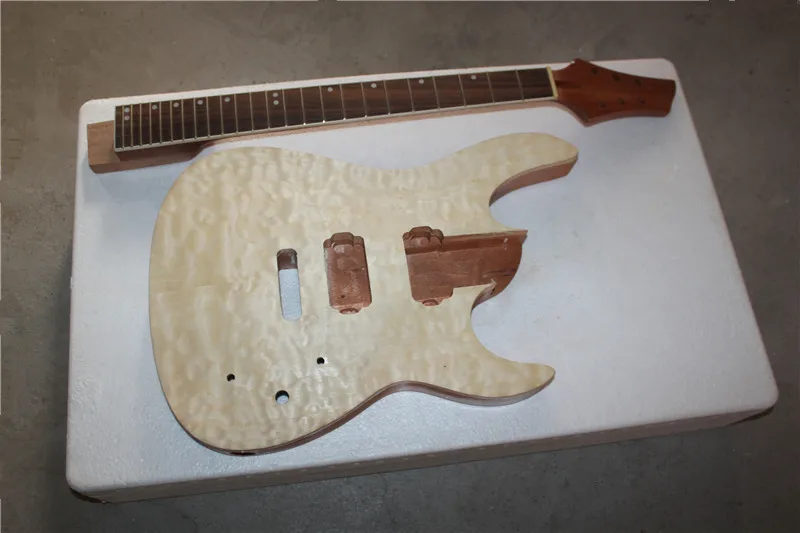 

Wholesale Factory custom semi-finished 24 frets electric guitar with mahogany body and neck,can be customized as request