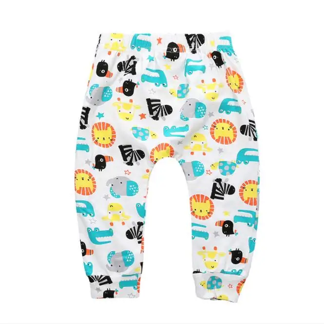 Новые хлопковые детские брюки с принтом штаны для маленьких мальчиков и девочек спортивные штаны-шаровары для малышей Одежда для новорожденная девочка - Цвет: Слоновая кость