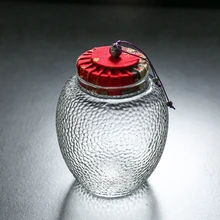 Креативная стеклянная банка для хранения чая с крышкой чайный набор кунг-фу аксессуары цветочные чайные уплотнительные банки кофейные бобы сахарные резервуары ореховая канистра