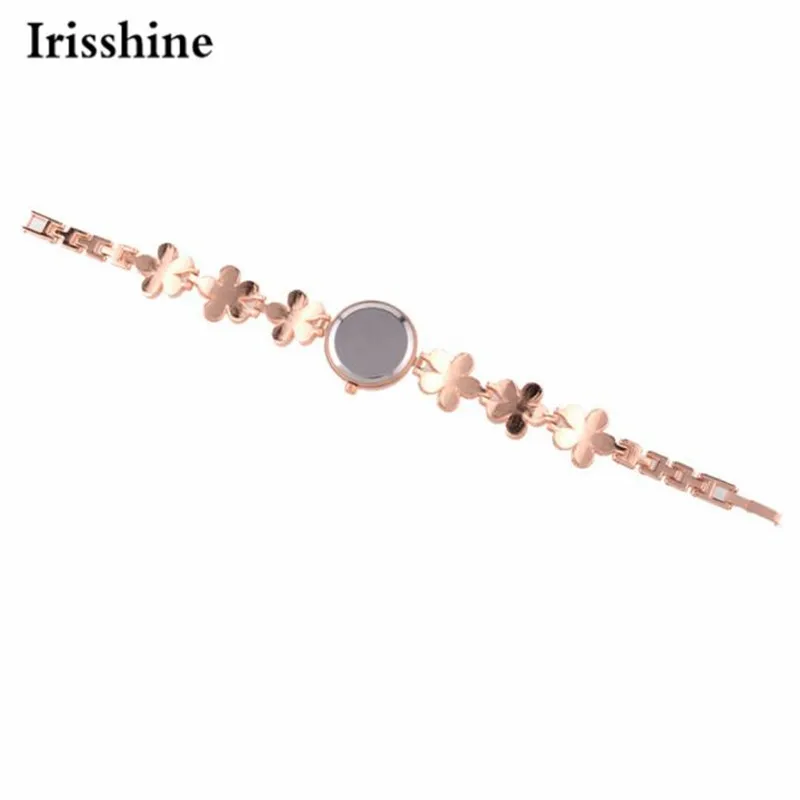 Irisshine#5019 женские часы подарок леди девушка бренд класса люкс Новая мода ромашки цветок розовое золото браслет наручные часы для женщин