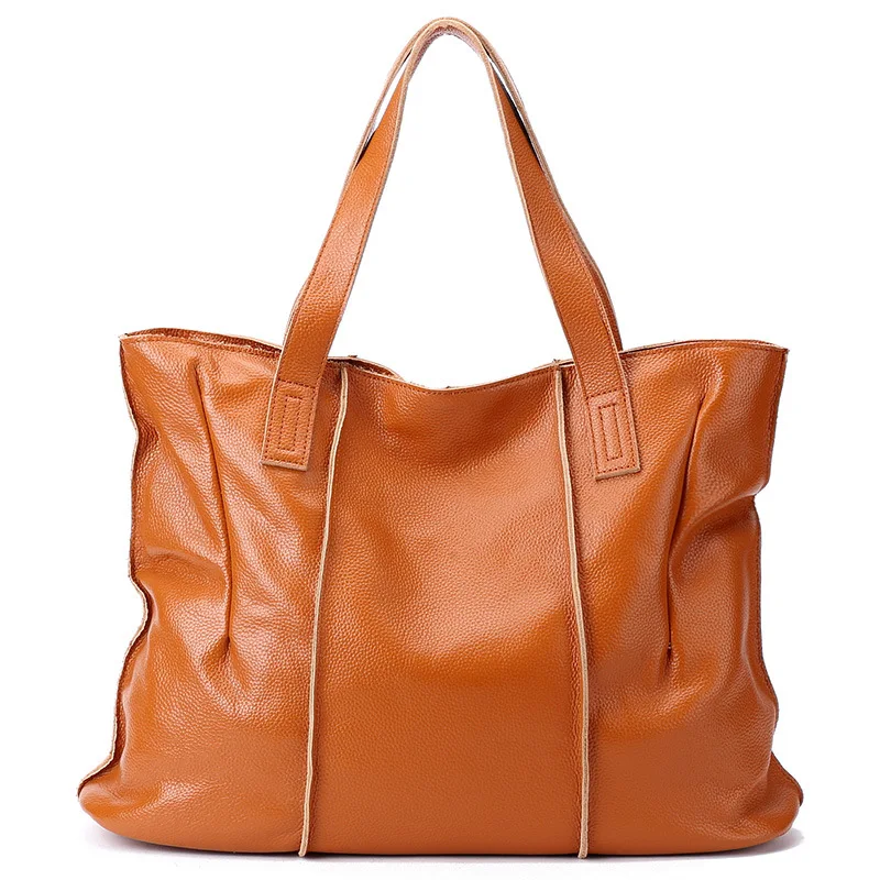 

100% Genuine Leather Women Handbags Ladies Shoulder Bags Female Girl Lager Real Leather Brand Luxury Crossbody Bag New Fashion