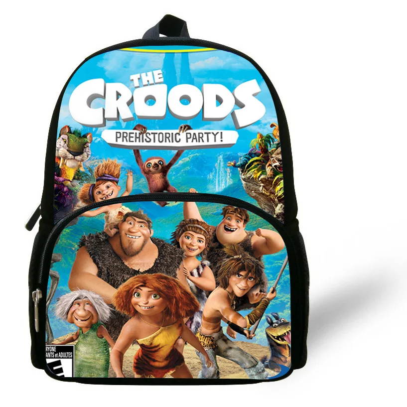 12-дюймовый Mochila школьники Сумки Обувь для мальчиков croods рюкзак детский сад мультфильм croods Школьные ранцы детей Обувь для девочек Bolsa Infantil