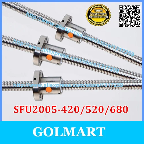 3 RM2005 - 420 / 520 680 mm guide Ball screw &amp ballscrew Single nut with End Mechined | Обустройство дома