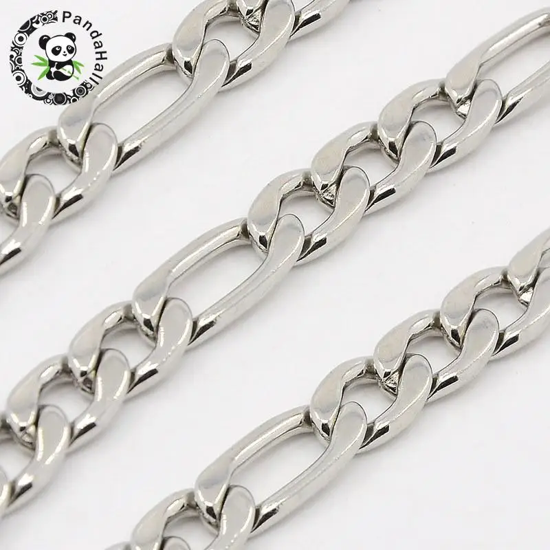 316 Stainless Steel Chains, Stainless Steel Color, 7mmin Jewelry