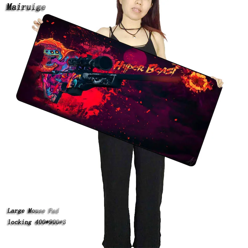 

Mairuige 900*400*3MM Gun Gaming Mouse Pad Locking Edge Large Mouse Mat PC Computer Laptop Mouse pad for Anime CS GO dota 2 lol