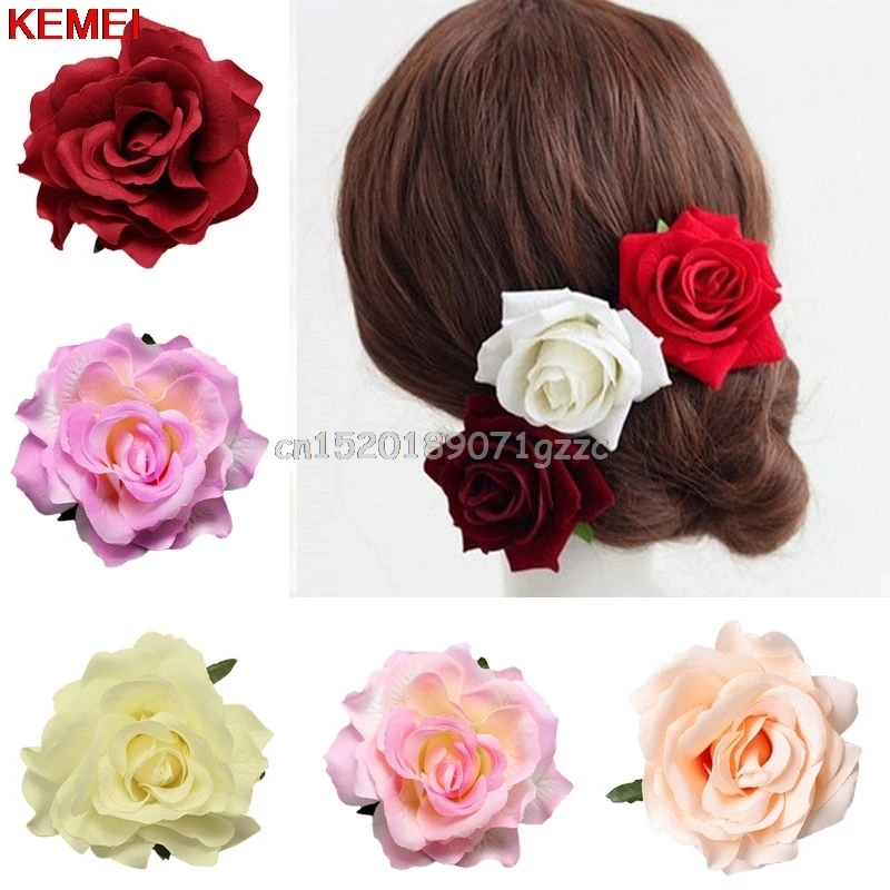 

Bridal Rose Flower Hair Clip Hairpin Brooch Bridesmaid Wedding Party Accessorie #H027#