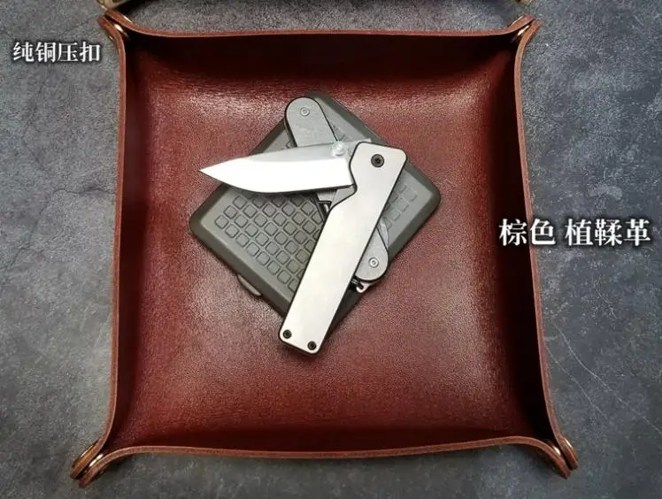 A117 EDC Настольный поднос для хранения, кожаная многофункциональная сумка для хранения, кожаный поднос для инструментов, кожанные товары