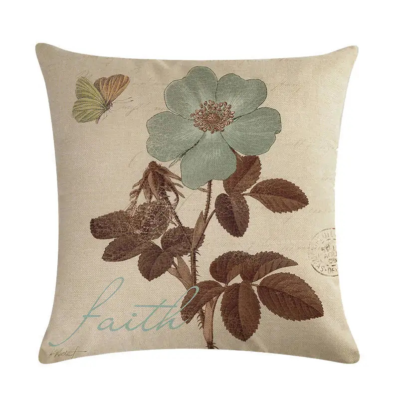 45cm*45cm Antique orchid map Linen/cotton pillow cover car seat cushion cover pillow covers decorative throw pillows