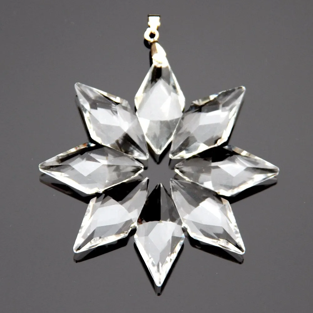 80mm 1 piece Crystal Pendants for Chandeliers Glass Lustre Lighting