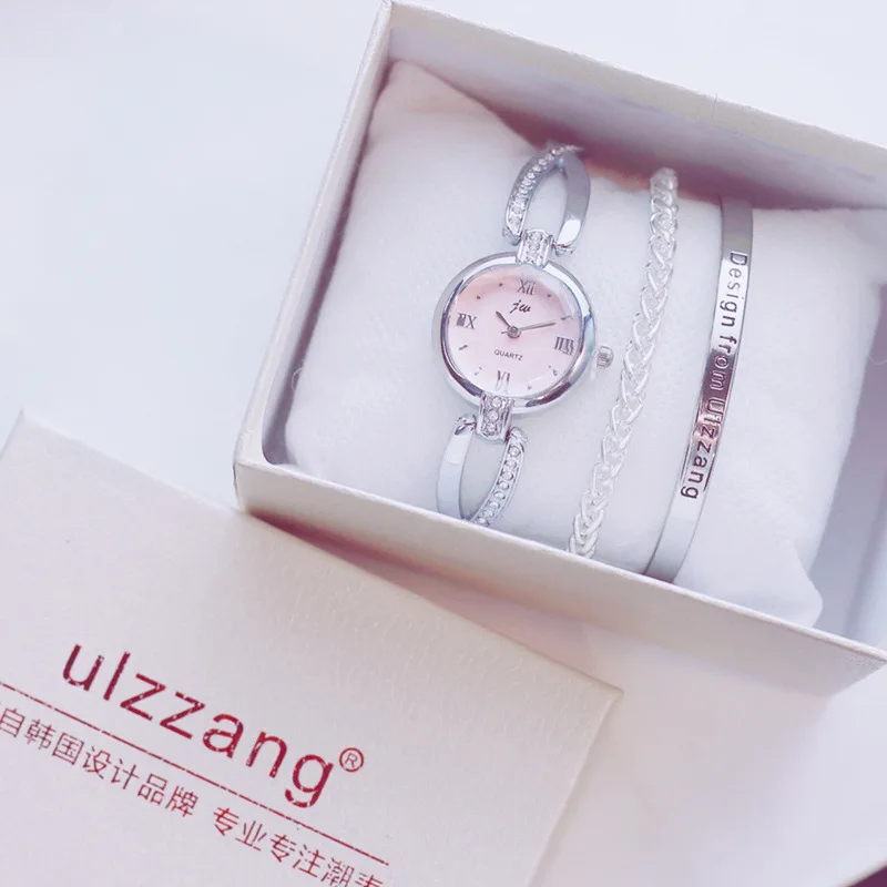 Exquisite Ladies Bracelet Watch Luxury Brand Women Watches Set Fashion Steel Chain Female Clock Women Holiday Gift Set Watch box