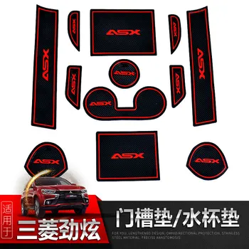 

Gate Slot Pad Non-slip Cup Mats Anti Slip Door Groove Mat Stickers Car Accessories For Mitsubishi ASX 2018