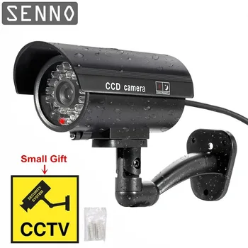 

SENNO Outdoor Fake Simulation Dummy Camera CCTV Home Surveillance Security Mini Camera Flashing LED Light Fake Camera ABS